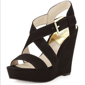 Michael by Michael Kors Black Wedges